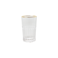 Clear  Acrylic Medium Tumbler Gold Rim Rice DK